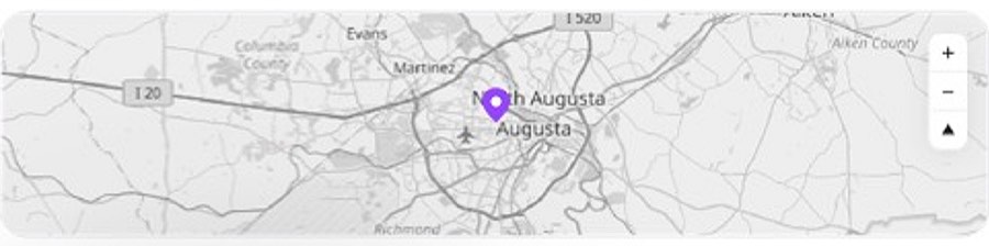 Map of Augusta, GA with the property location pinned